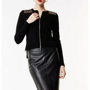 Karen Millen Lace knit cardigan sweater